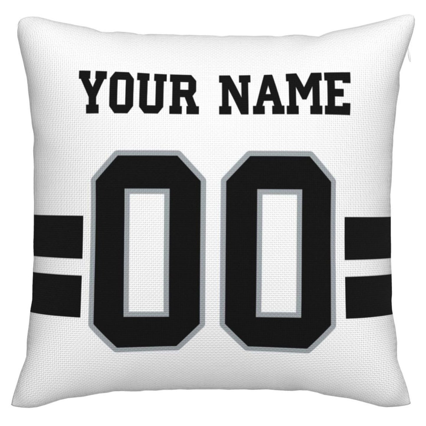 Custom L.Raiders Pillow Decorative Throw Pillow Case - Print Personalized Football Team Fans Name & Number Birthday Gift Football Pillows view 2