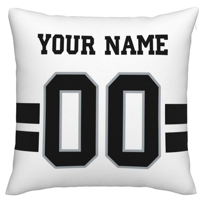 Custom L.Raiders Pillow Decorative Throw Pillow Case - Print Personalized Football Team Fans Name & Number Birthday Gift Football Pillows view 2