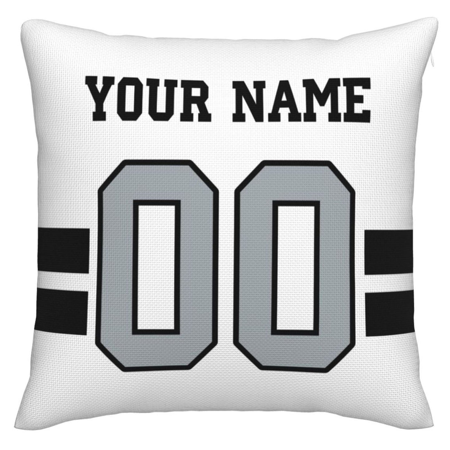 Custom L.Raiders Pillow Decorative Throw Pillow Case - Print Personalized Football Team Fans Name & Number Birthday Gift Football Pillows view 3