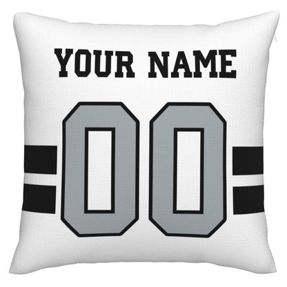Custom L.Raiders Pillow Decorative Throw Pillow Case - Print Personalized Football Team Fans Name & Number Birthday Gift Football Pillows view 3