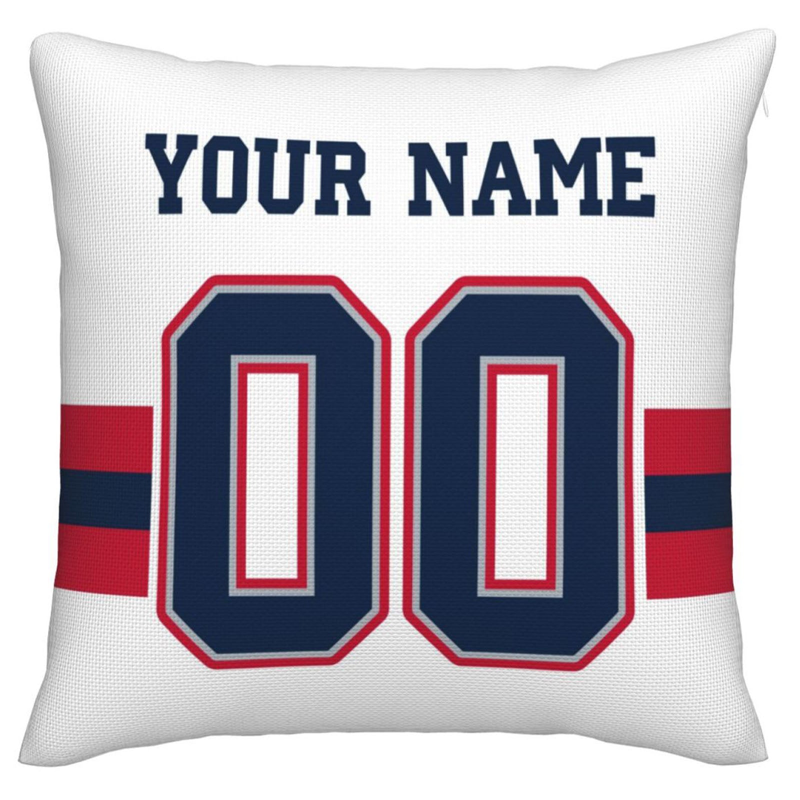 Custom NE.Patriots Pillow Decorative Throw Pillow Case - Print Personalized Football Team Fans Name & Number Birthday Gift Football Pillows view 3