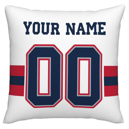 Custom NE.Patriots Pillow Decorative Throw Pillow Case - Print Personalized Football Team Fans Name & Number Birthday Gift Football Pillows view 3