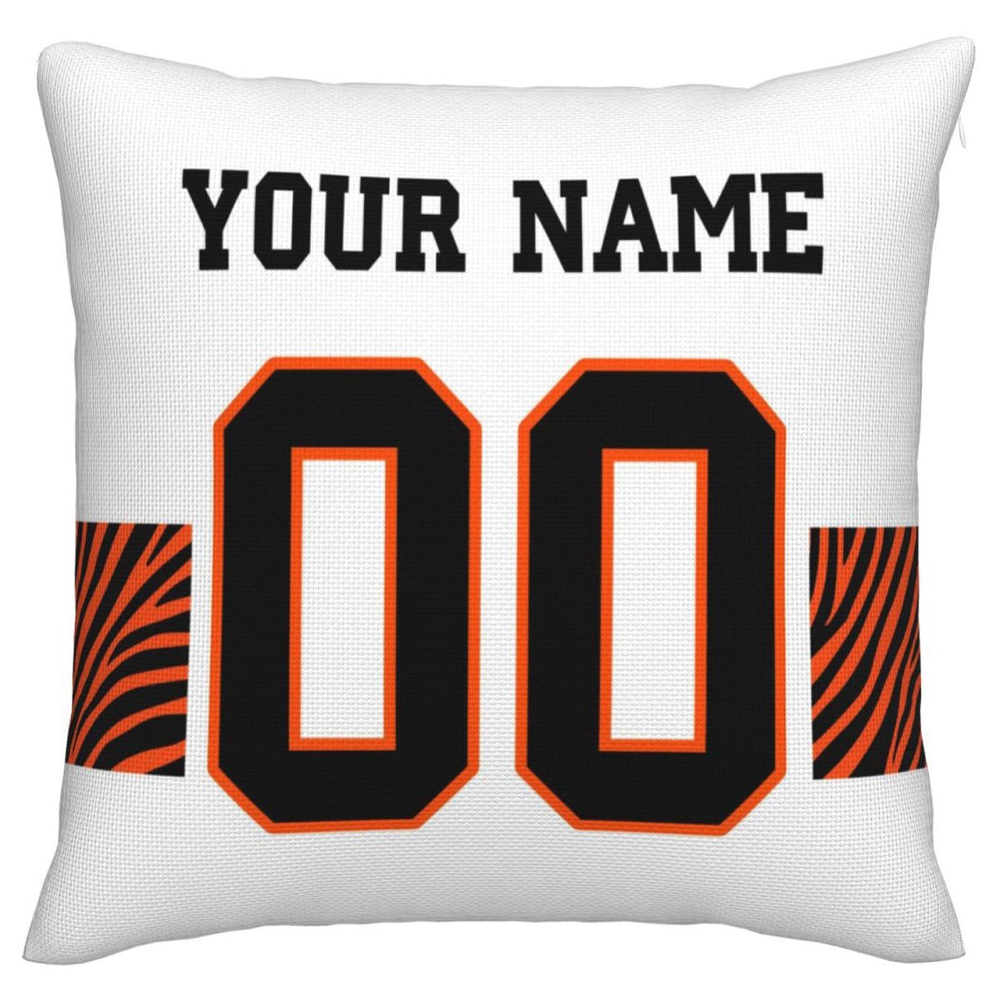 Custom C.Bengals Pillow Decorative Throw Pillow Case - Print Personalized Football Team Fans Name & Number Birthday Gift Football Pillows - Main View