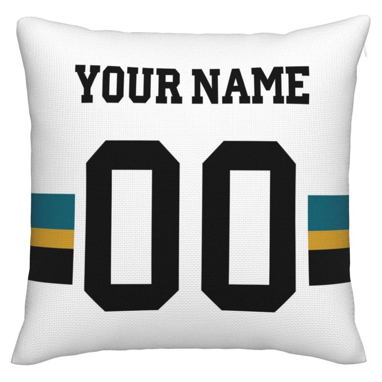 Custom J.Jaguars Pillow Decorative Throw Pillow Case - Print Personalized Football Team Fans Name & Number Birthday Gift Football Pillows view 3