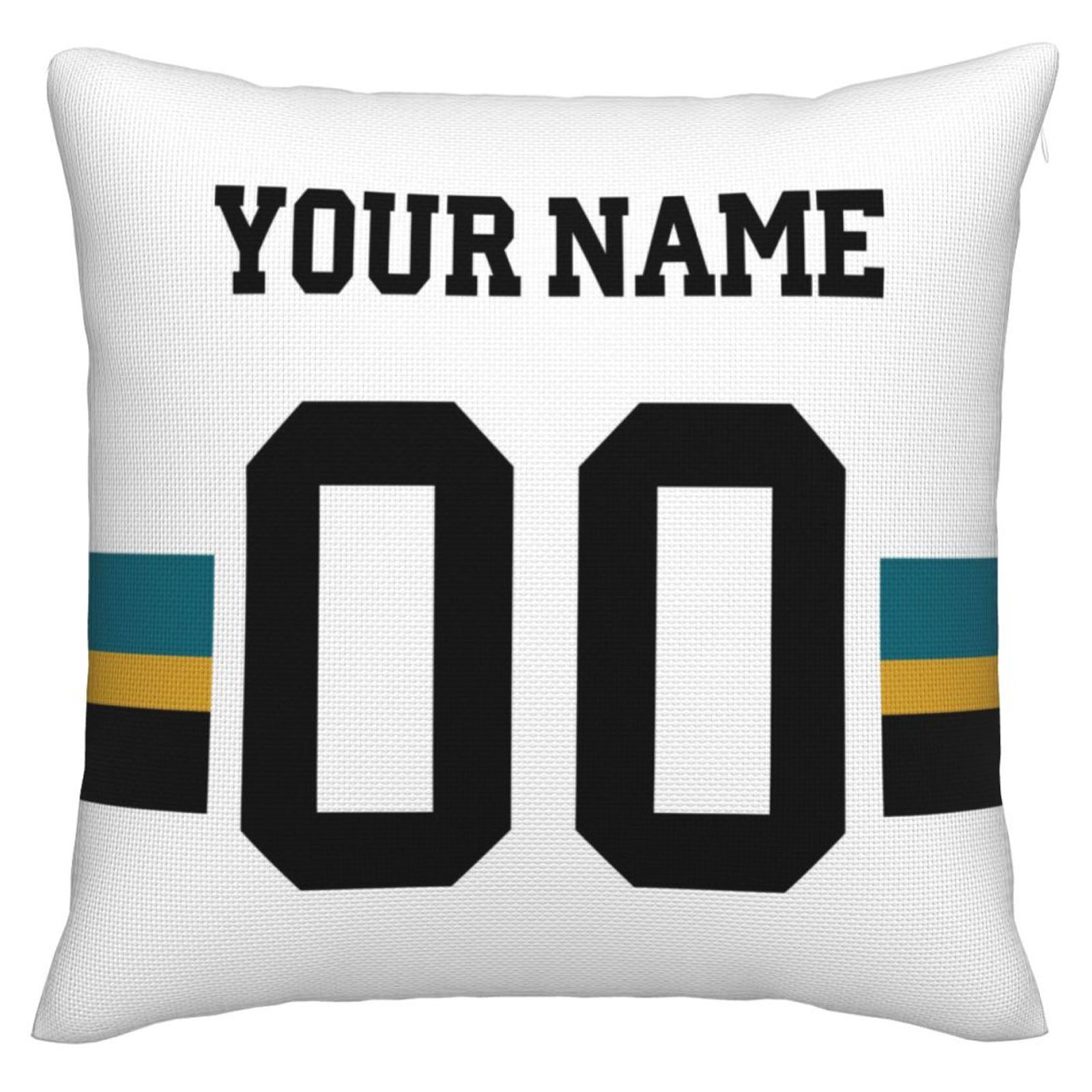 Custom J.Jaguars Pillow Decorative Throw Pillow Case - Print Personalized Football Team Fans Name & Number Birthday Gift Football Pillows view 3