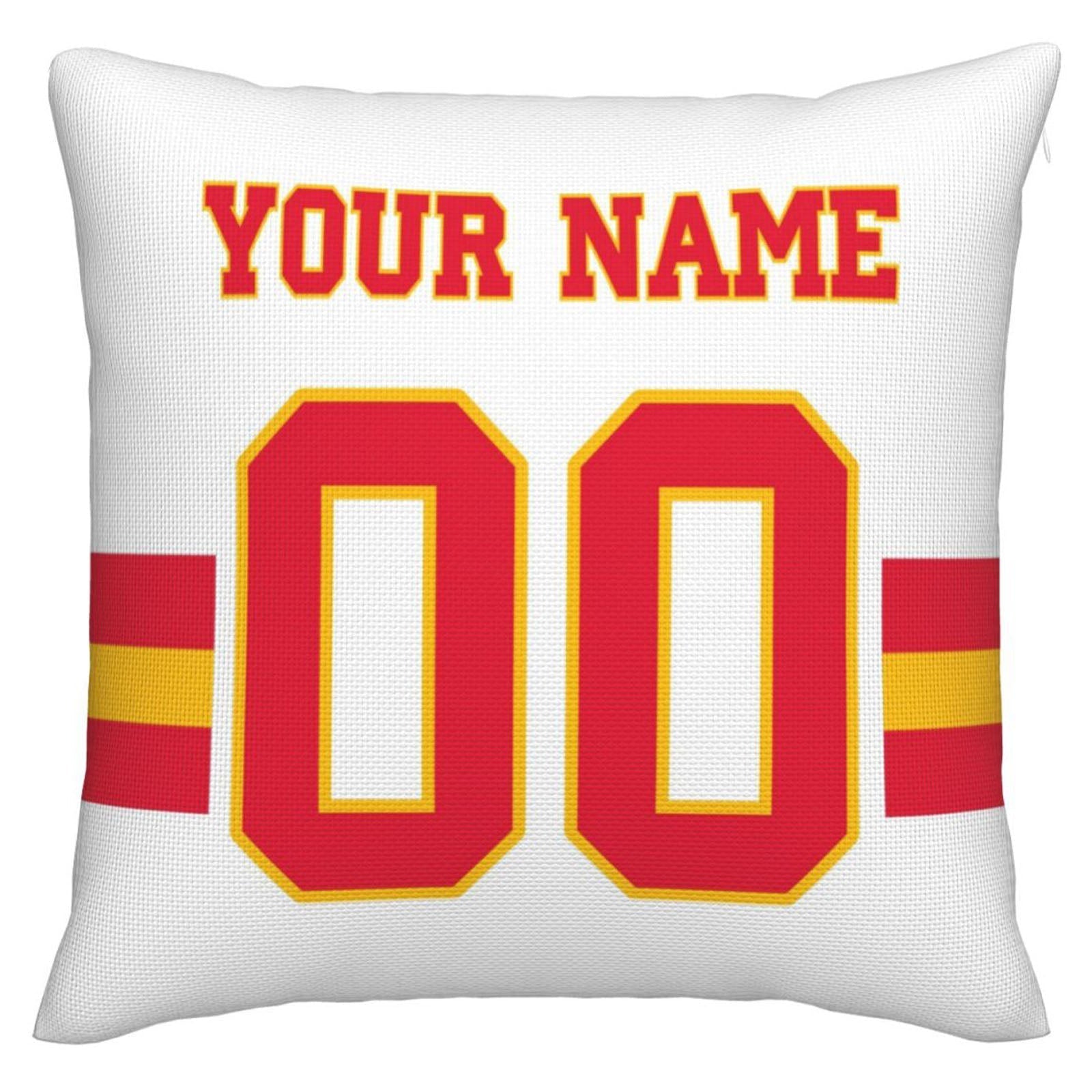 Custom KC.Chiefs Pillow Decorative Throw Pillow Case - Print Personalized Football Team Fans Name & Number Birthday Gift Football Pillows view 3