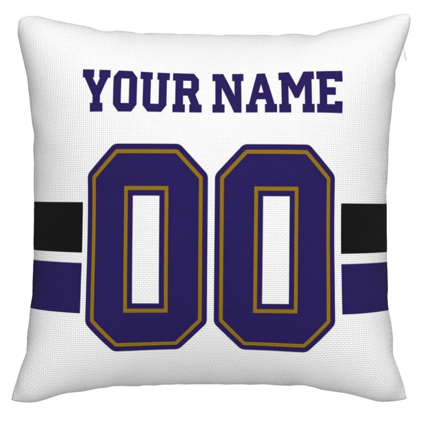 Custom B.Ravens Pillow Purple Football Team Decorative Throw Pillow Case Print Personalized Football Style Fans Letters & Number Birthday Gift Football Pillows view 3