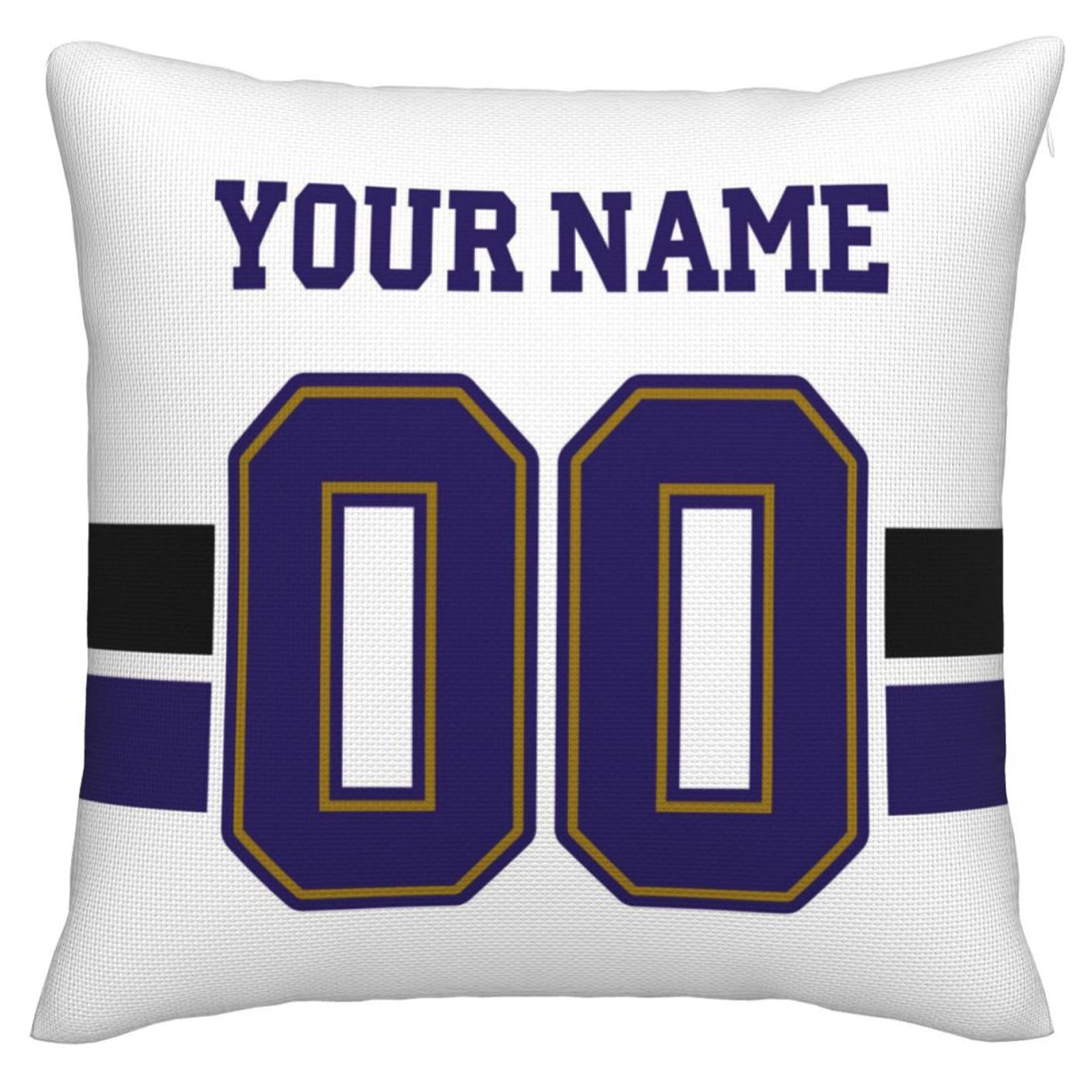Custom B.Ravens Pillow Purple Football Team Decorative Throw Pillow Case Print Personalized Football Style Fans Letters & Number Birthday Gift Football Pillows view 3
