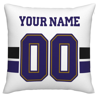 Custom B.Ravens Pillow Purple Football Team Decorative Throw Pillow Case Print Personalized Football Style Fans Letters & Number Birthday Gift Football Pillows view 3