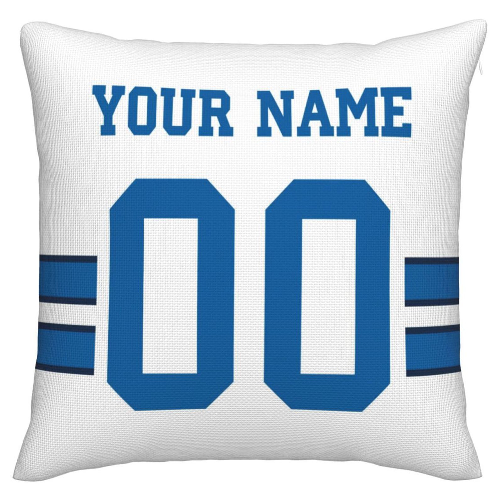 Custom D.Cowboys Pillow Decorative Throw Pillow Case - Print Personalized Football Team Fans Name & Number Birthday Gift Football Pillows - Main View