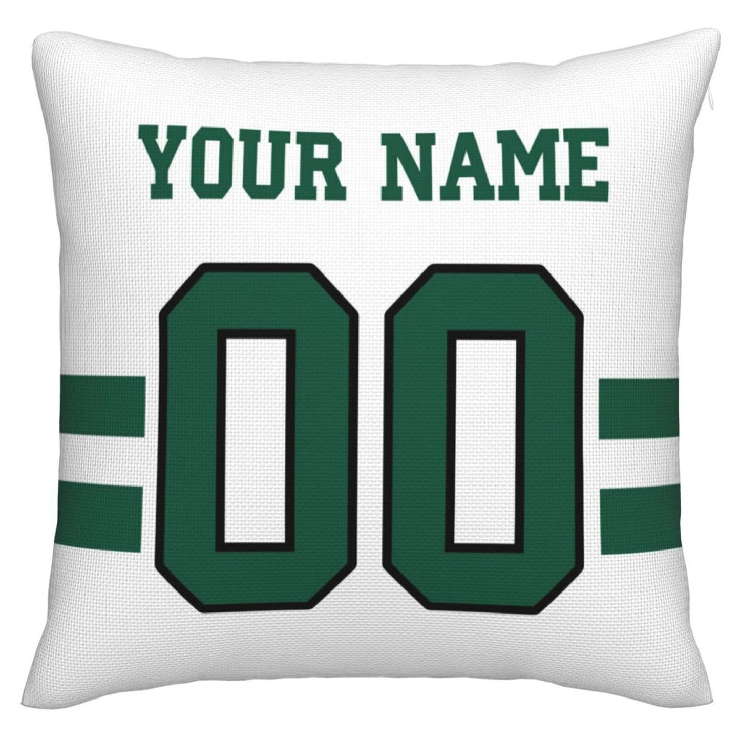 Custom NY.Jets Pillow Decorative Throw Pillow Case - Print Personalized Football Team Fans Name & Number Birthday Gift Football Pillows view 3