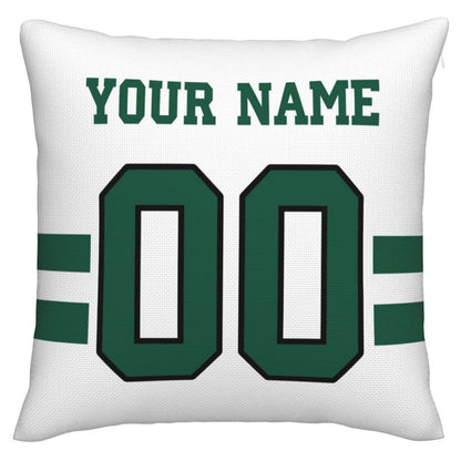 Custom NY.Jets Pillow Decorative Throw Pillow Case - Print Personalized Football Team Fans Name & Number Birthday Gift Football Pillows view 3