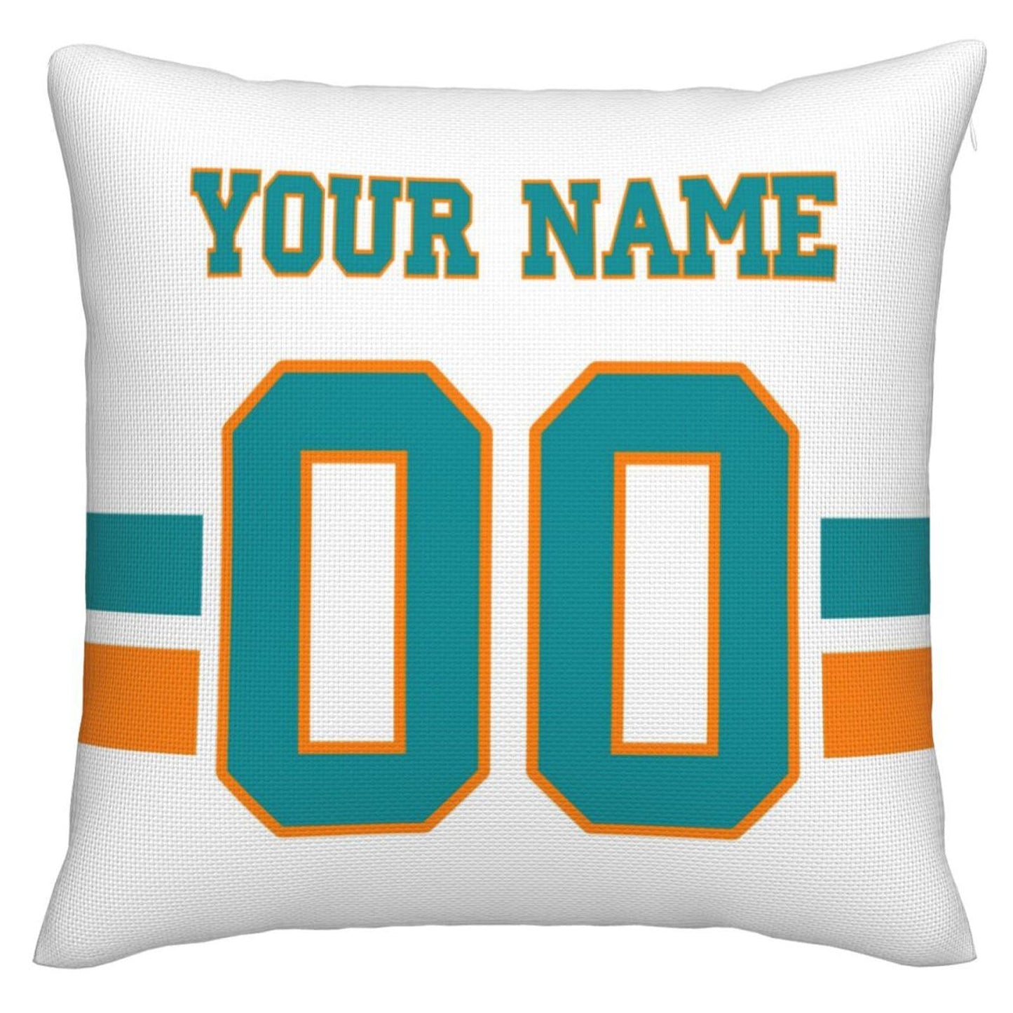 Custom M.Dolphins Pillow Decorative Throw Pillow Case - Print Personalized Football Team Fans Name & Number Birthday Gift Football Pillows view 3