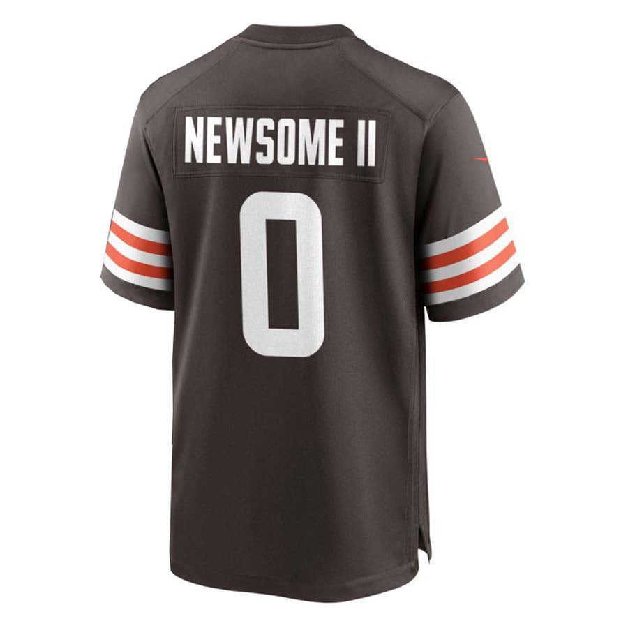 C.Browns #0 Greg Newsome II Brown Game Jersey Stitched American Football Jerseys - Main View