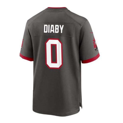 TB.Buccaneers #0 Yaya Diaby Gray Game Jersey Stitched American Football Jerseys - Main View