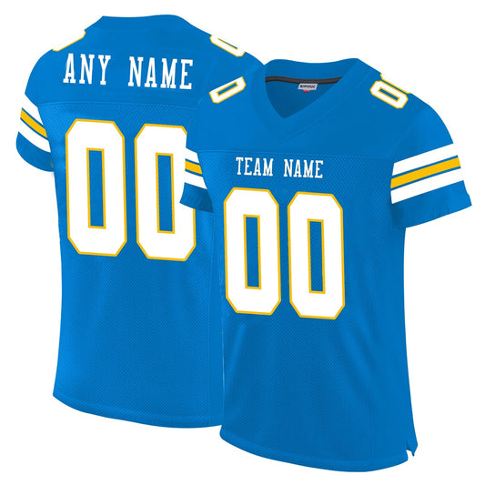 Custom LA.Chargers Football Jerseys for Personalize Sports Shirt Design Stitched Name And Number Christmas Birthday Gift - Main View