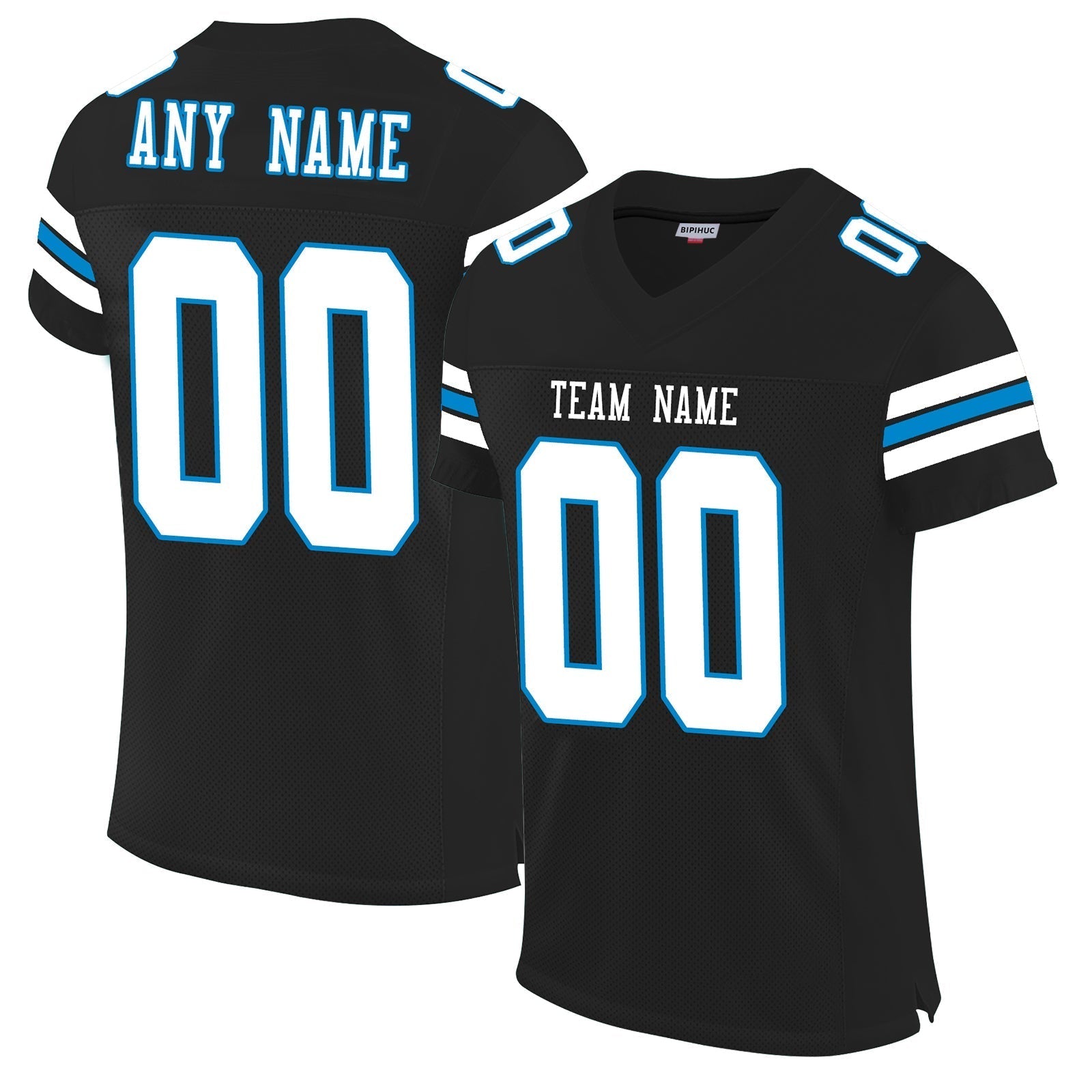 Custom C.Panther Football Personalize Design Black Stitched Name And Number Christmas Birthday Gift - Main View