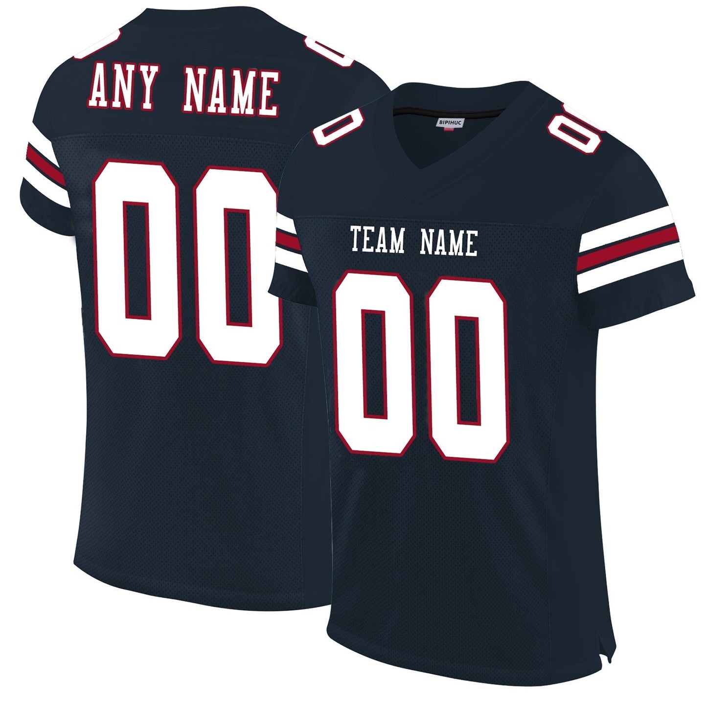 Custom C.Bear Football Jerseys Personalize Sports Shirt Design Navy Stitched Name And Number Christmas Birthday Gift - Main View