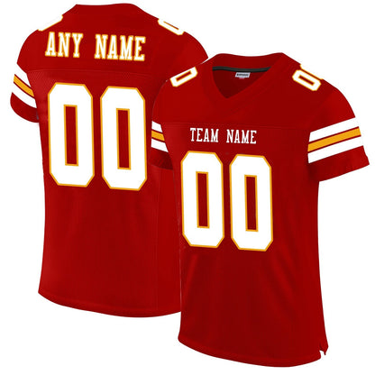 Custom KC.Chiefs Football Jerseys for Men Women Youth Design Red Stitched Name And Number Christmas Birthday Gift - Main View