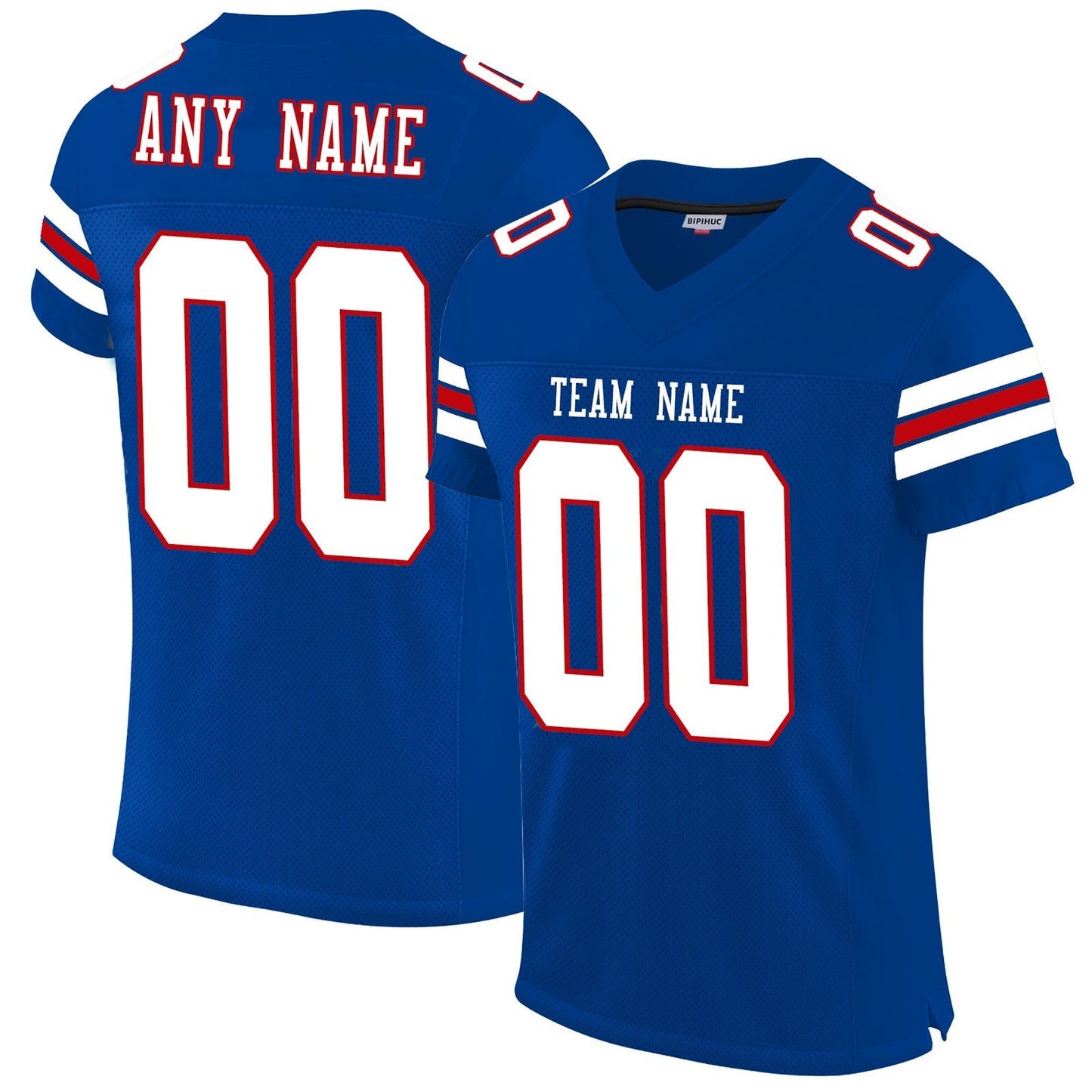 Custom B.Bills Football Jerseys Personalize Sports Shirt Design Royal Stitched Name And Number Christmas Birthday Gift - Main View