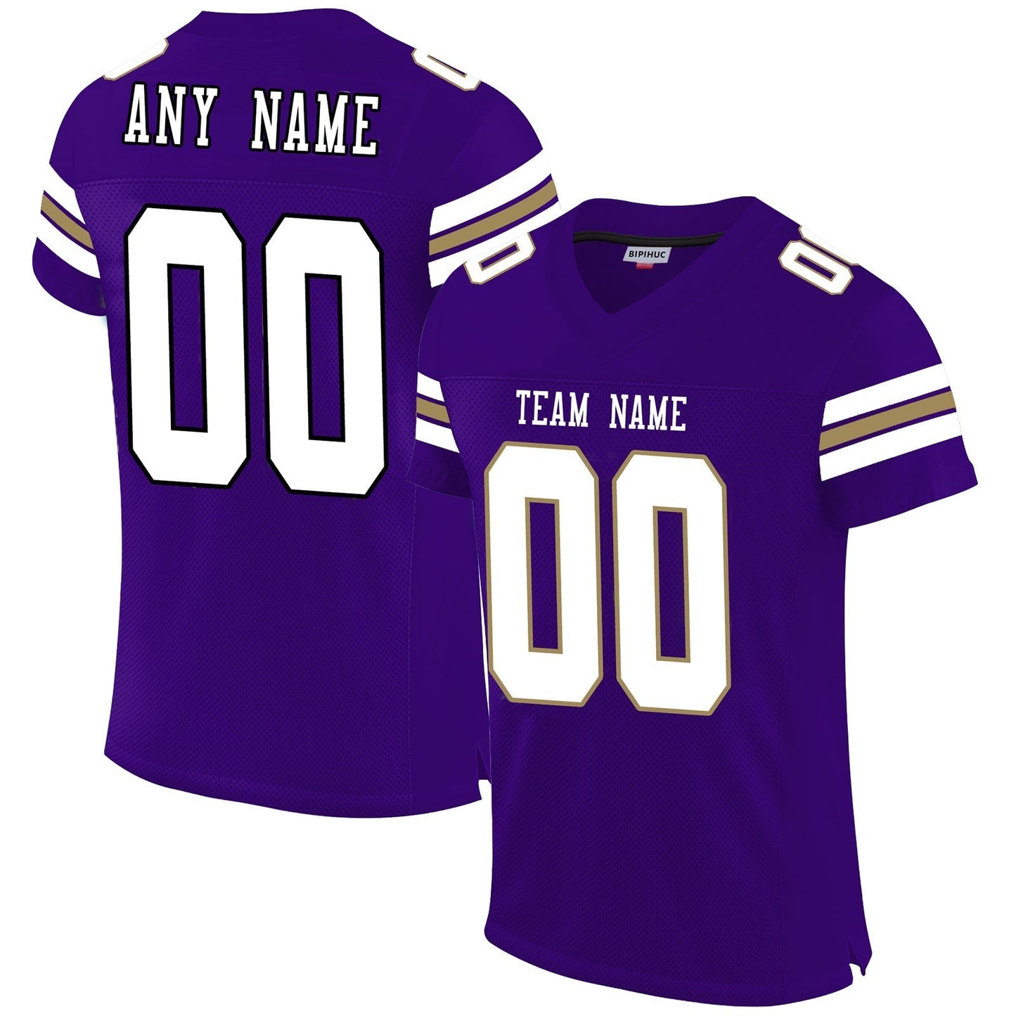 Custom B.Ravens Football Jerseys Team Name And Number for Men Youth Women Purple Christmas Birthday Gifts Jersey - Main View