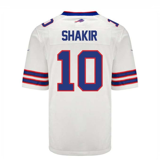 B.Bills #10 Khalil Shakir Game Jersey - White Football Jerseys - Main View