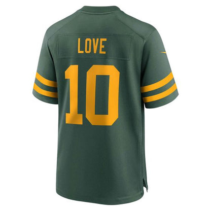 GB.Packers #10 Jordan Love Green Game Jersey Stitched American Football Jerseys - Main View