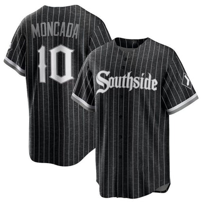 Chicago White Sox #10 Yoan Moncada Black City Connect Replica Player Jersey Baseball Jerseys - Main View
