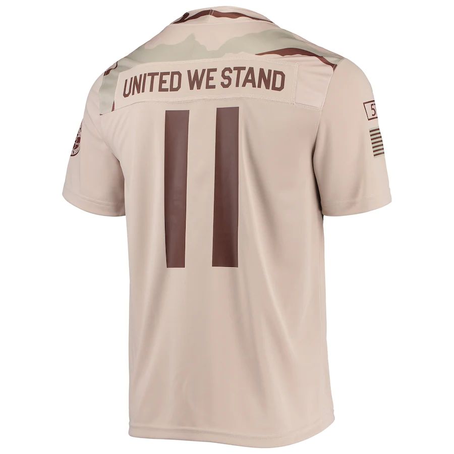 #11 A.Black Knights Rivalry Special Game Jersey Oatmeal Stitched American College Jerseys - Main View