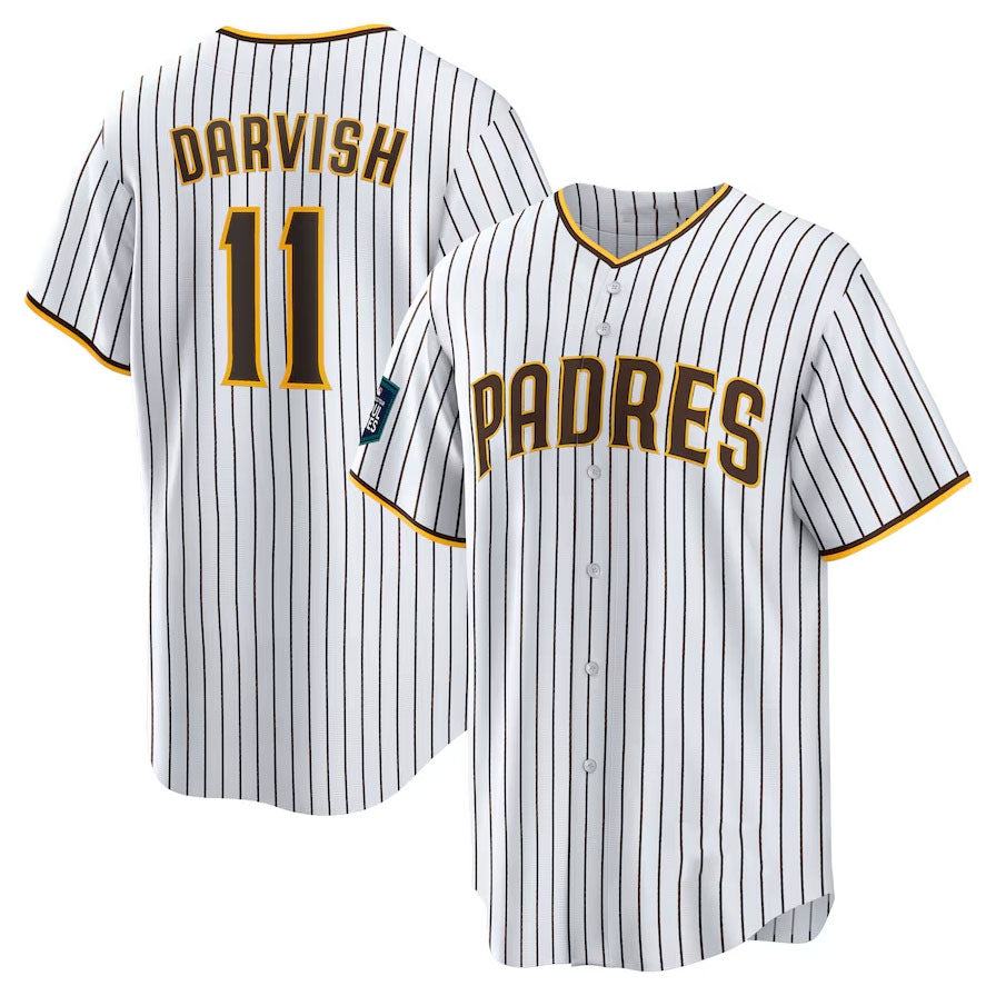 San Diego Padres #11 Yu Darvish 2024 World Tour Seoul Series Home Replica Player Jersey - White Baseball Jerseys - Main View