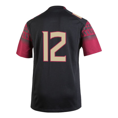 #12 F.State Seminoles Replica Alternate Jersey  Black Stitched American College Jerseys - Main View