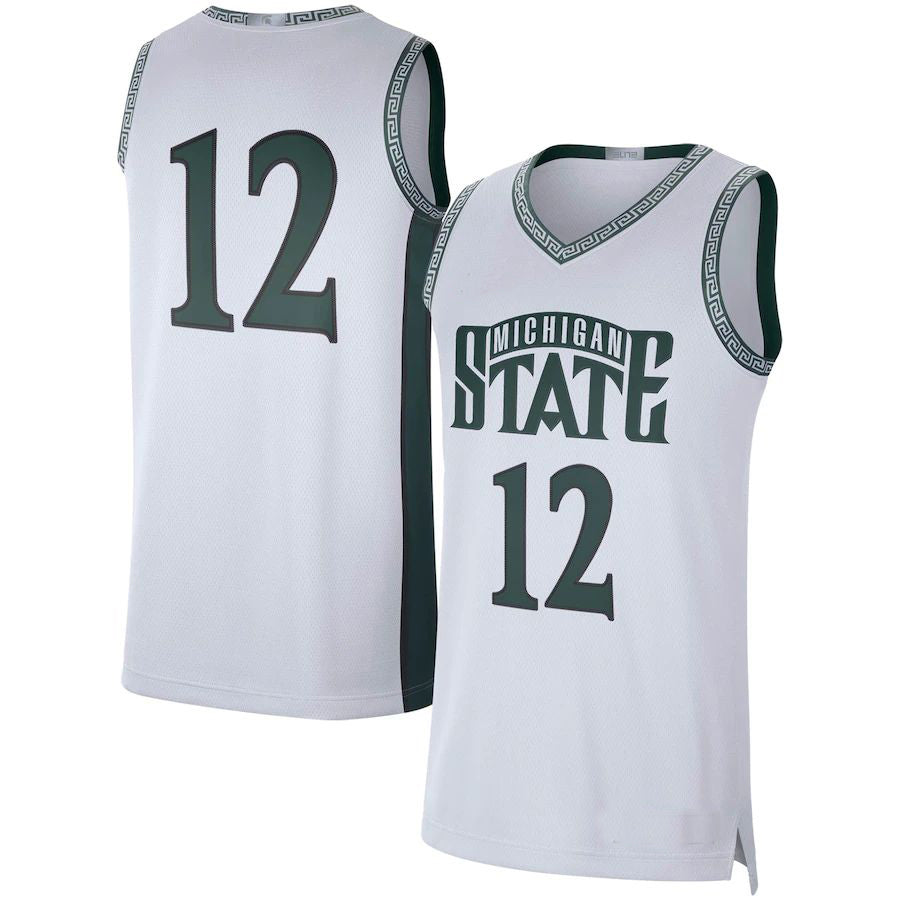 #21 M.State Spartans  Limited Retro Basketball Jersey White Stitched American College Jerseys - Main View