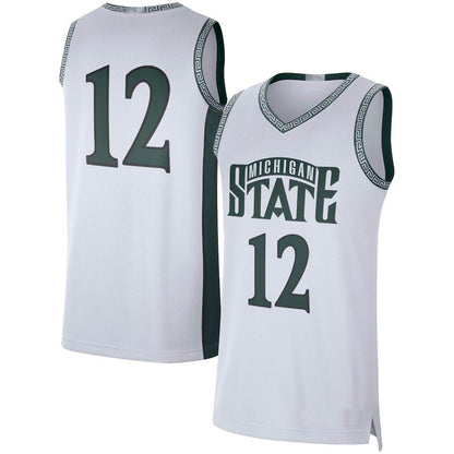 #21 M.State Spartans  Limited Retro Basketball Jersey White Stitched American College Jerseys - Main View