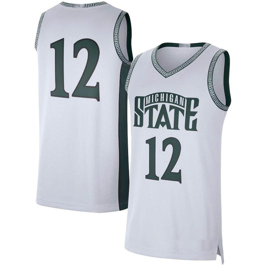 #21 M.State Spartans  Limited Retro Basketball Jersey White Stitched American College Jerseys - Main View