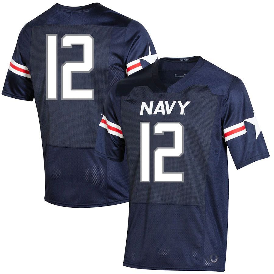 #12 N.Midshipmen Under Armour Rivalry Replica Jersey Navy Stitched American College Jerseys - Main View