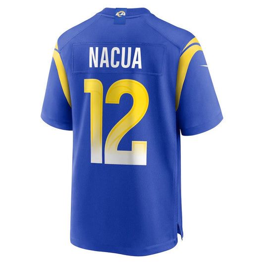 LA.Rams #12 Puka Nacua Royal Game Stitched American Football Jerseys - Main View
