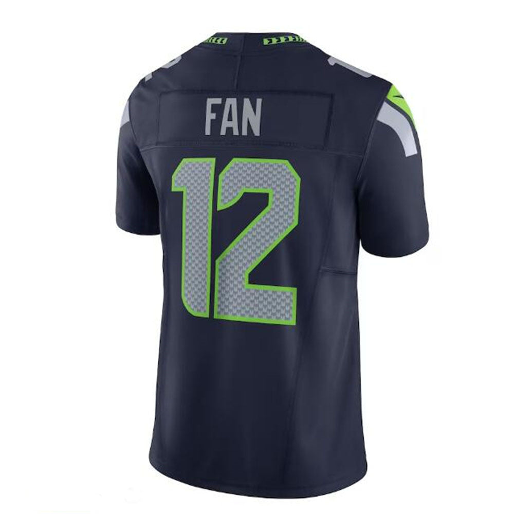 S.Seahawks #12s Vapor F.U.S.E. Limited Jersey - College Navy Stitched American Football Jerseys - Main View