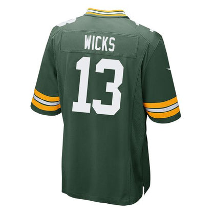 GB.Packers #13 Dontayvion Wicks Green Game Stitched American Football Jerseys - Main View