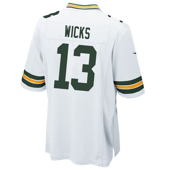 GB.Packers #13 Dontayvion Wicks White Game Jersey Stitched American Football Jerseys - Main View