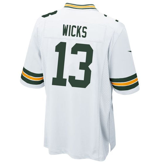 GB.Packers #13 Dontayvion Wicks White Game Jersey Stitched American Football Jerseys - Main View