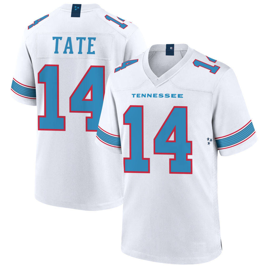 T.Titans #14 Carnell Tate White Stitched American Football Jersey - Main View