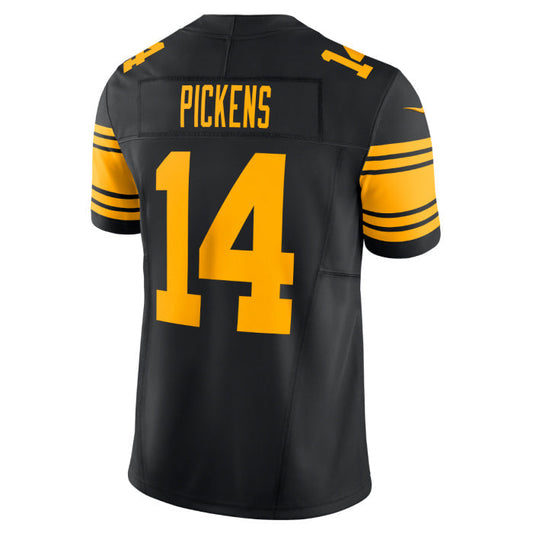 P.Steelers #14 George Pickens Vapor F.U.S.E. Limited Color Rush Black Stitched American Football Jerseys - Main View