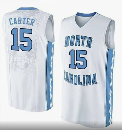 N.Carolina Tar Heels #15 Limited Carter Jordan Brand Replica Jersey White Stitched American College Jerseys - Main View