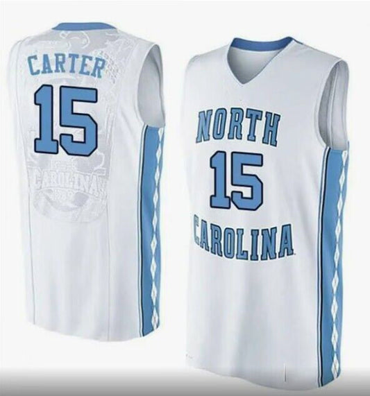 N.Carolina Tar Heels #15 Limited Carter Jordan Brand Replica Jersey White Stitched American College Jerseys - Main View