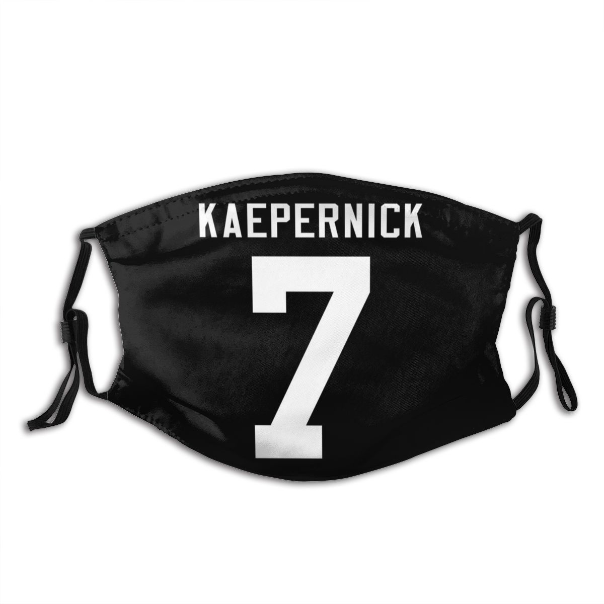 Personalized # IMWITHKAP #7 Colin Kaepernick Black Face Mask With Filter - Main View