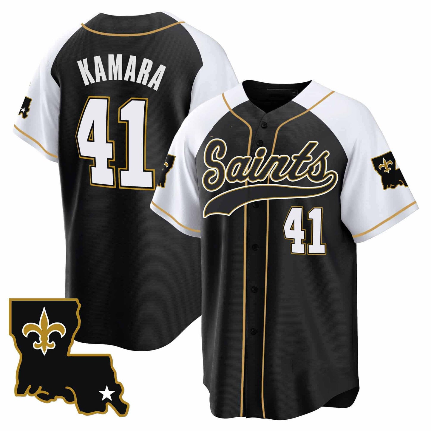 NO.Saints #41 Alvin Kamara 1987 Legacy Cool Base Jersey – All Stitched Stitched American Football Jersey - Main View