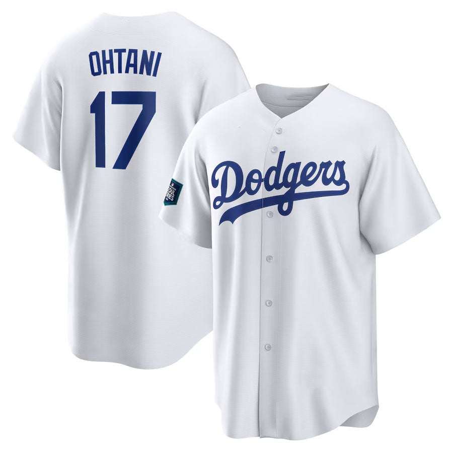 Los Angeles Dodgers #17 Shohei Ohtani 2024 World Tour Seoul Series Home Replica Player Jersey - White Stitches Baseball Jerseys - Main View