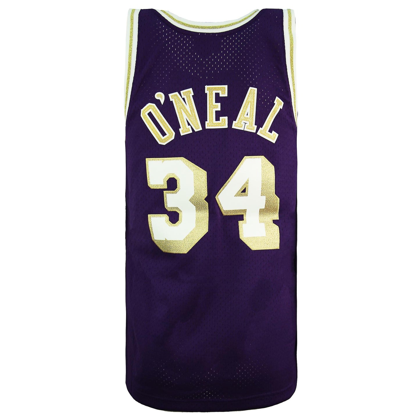 LA.Lakers #34 Shaquille O'Neal Purple Mitchell & Ness Stitched American Basketball Jersey - Main View