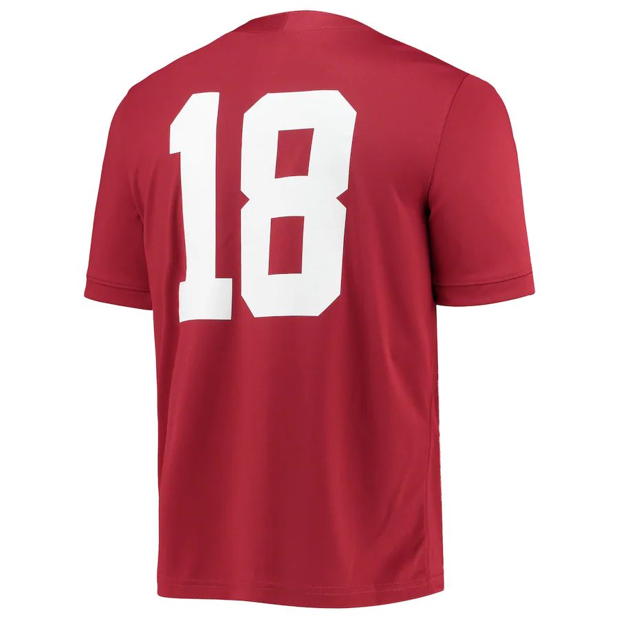 #18 A.Crimson Tide Game Jersey Crimson Stitched American Football Jersey College Jerseys - Main View
