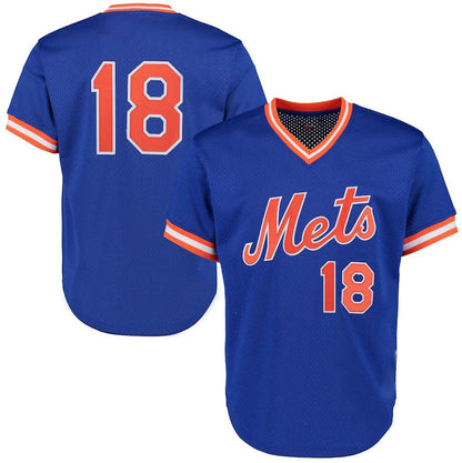 New York Mets #18 Darryl Strawberry Royal Alternate Replica Player Jersey Baseball Jerseys - Main View